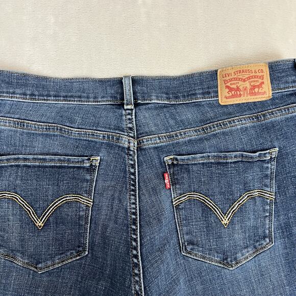 Levis Jeans Womens 31 Blue Denim Classic Boot Cut Stretch Mid Rise Preppy Casual - Picture 11 of 12